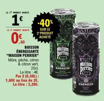 E.Leclerc Boisson Énergisante 'Maison Perrier' offre