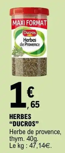 E.Leclerc HERBES “DUCROS” offre