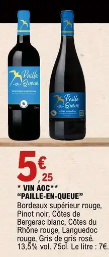 E.Leclerc VIN AOC 'PAILLE-EN-QUEUE' offre