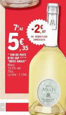 E.Leclerc MISS ANAÏS offre