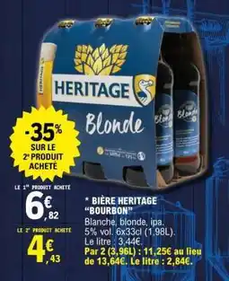 E.Leclerc BIÈRE HÉRITAGE “BOURBON” offre