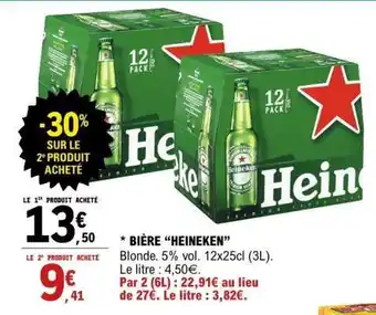 E.Leclerc BIÈRE “HEINEKEN” offre