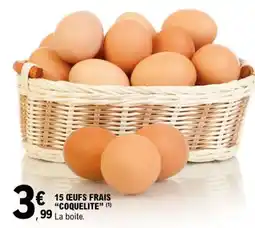 E.Leclerc 15 Œufs Frais Coquelite offre