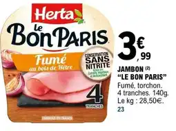 E.Leclerc Jambon Le Bon Paris offre