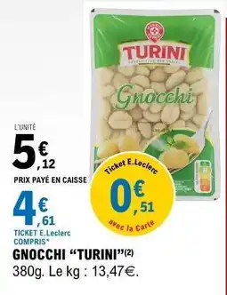 E.Leclerc Gnocchi “Turini” offre