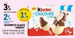 E.Leclerc Bâtonnets glacés 'Kinder' offre