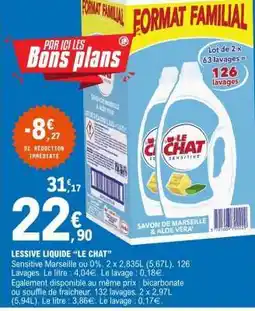 E.Leclerc LESSIVE LIQUIDE LE CHAT offre