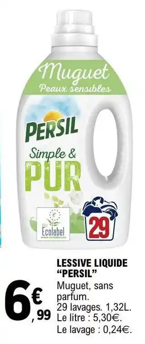 E.Leclerc LESSIVE LIQUIDE PERSIL offre