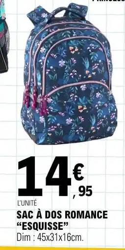 E.Leclerc SAC À DOS ROMANCE ESQUISSE offre