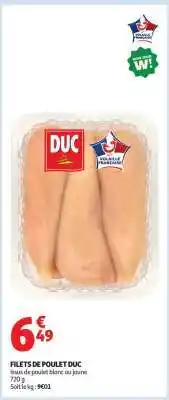 Auchan Filets De Poulet Duc offre