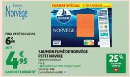 Auchan Saumon Fumé De Norvège Petit Navire offre