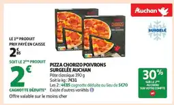 Auchan Pizza Chorizo Poivrons Surgelée Auchan offre