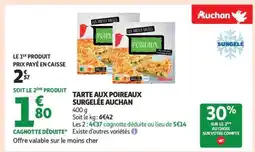 Auchan Tarte Aux Poireaux Surgelée Auchan offre