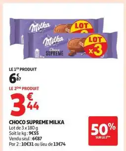 Auchan CHOCO SUPRÊME Milka offre