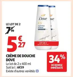 Auchan Crème De Douche Dove offre
