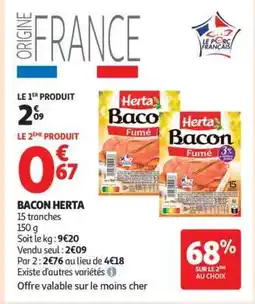 Auchan Bacon Herta offre