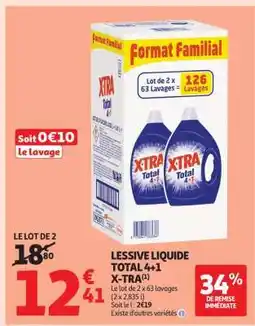 Auchan Lessive Liquide Total 4+1 X-Tra offre