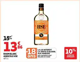 Auchan Rhum Blanc Agricole Hse offre