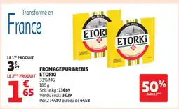Auchan Fromage Pur Brebis Etorki offre