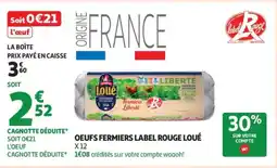 Auchan Oeufs Fermiers Label Rouge Loué offre