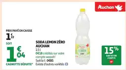 Auchan SODA LEMON ZÉRO AUCHAN offre