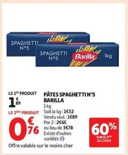 Auchan PÂTES SPAGHETTI N°5 BARILLA offre