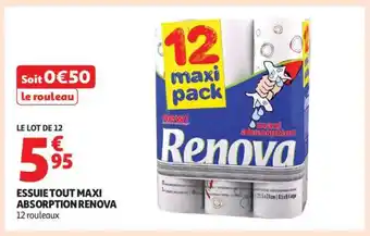 Auchan Essuie Tout Maxi Absorption Renova offre