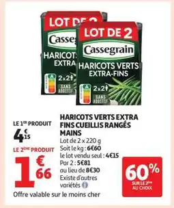 Auchan CASSEGRAIN Haricots verts Extra-Fins offre