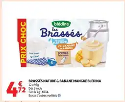 Auchan BRASSÉS NATURE & BANANE MANGUE BLEDINA offre