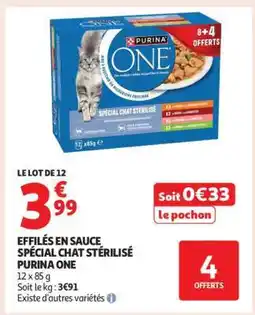 Auchan Effilés En Sauce Spécial Chat Stérilisé Purina One offre