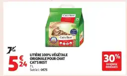 Auchan LITIÈRE 100% VÉGÉTALE ORIGINALE POUR CHAT CAT'S BEST offre