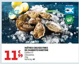 Auchan HUÎTRES CREUSES FINES DE CHARENTE MARITIME offre