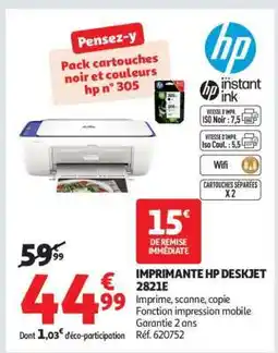 Auchan Imprimante Hp Deskjet 2821E offre