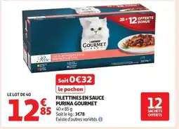 Auchan Filettines En Sauce Purina Gourmet offre