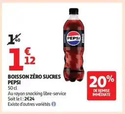 Auchan BOISSON ZÉRO SUCRES PEPSI offre