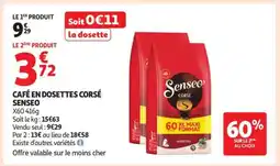Auchan CAFÉ EN DOSETTES CORSÉ SENSEO offre