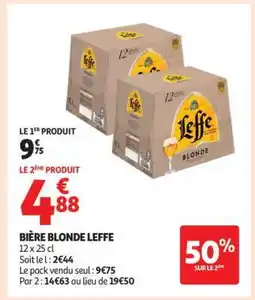 Auchan Bière Blonde Leffe offre