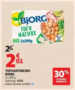 Auchan TOFU NATURE BIO BJORG offre