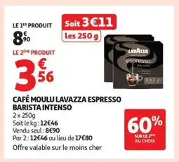 Auchan CAFÉ MOULU LAVAZZA ESPRESSO BARISTA INTENSO offre