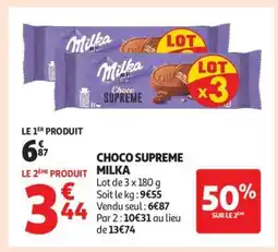 Auchan CHOCO SUPRÊME Milka offre
