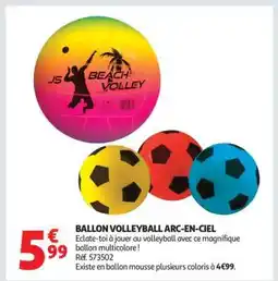 Auchan BALLON VOLLEYBALL ARC-EN-CIEL offre