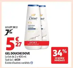 Auchan Gel Douche Dove offre