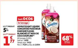 Auchan Soupline Adoucissant Liquide Concentré offre