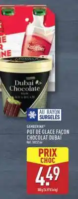 ALDI Pot de glace façon chocolat Dubai offre