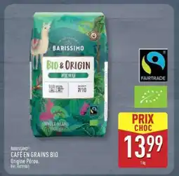 ALDI BARISSIMO CAFÉ EN GRAINS BIO Origine Pérou offre