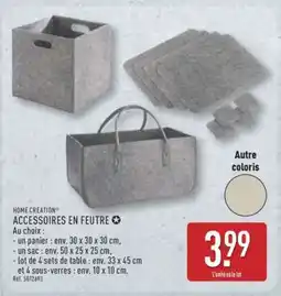 ALDI ACCESSOIRES EN FEUTRE offre