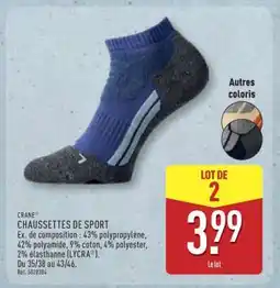 ALDI CHAUSSETTES DE SPORT offre