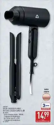 ALDI AMBIANO Sèche-cheveux pliable ou fer à lisser sans fil offre