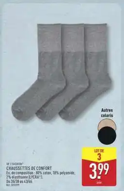 ALDI CHAUSSETTES DE CONFORT offre