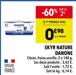 Supeco Danone Skyr nature offre
